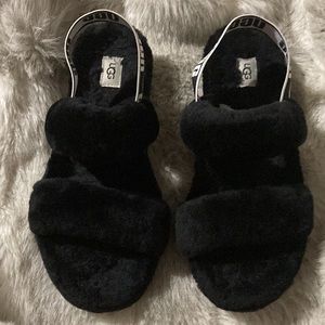 Ugg Women's Oh Yeah Black Sandal Slippers